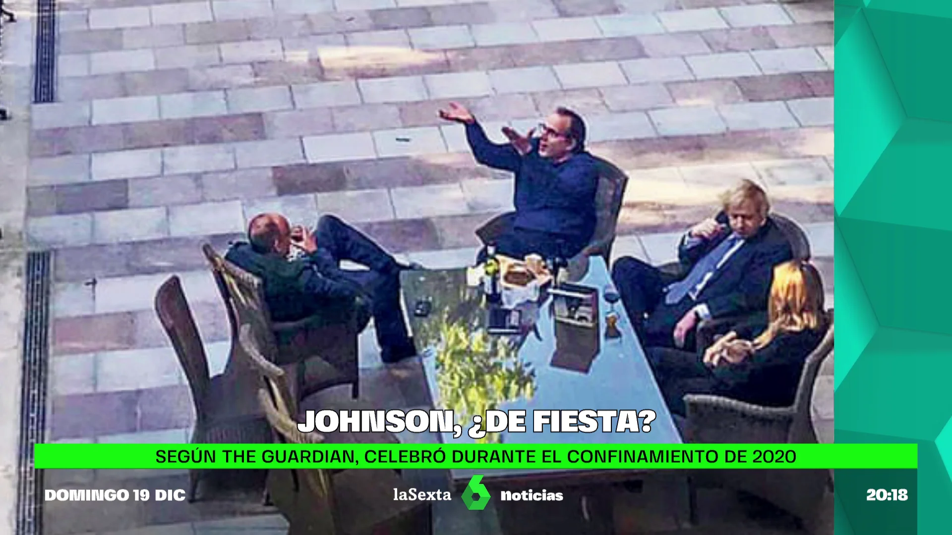 Aumenta la presión a Boris Johnson tras filtrarse otra foto bebiendo vino y comiendo pizza en pleno confinamiento