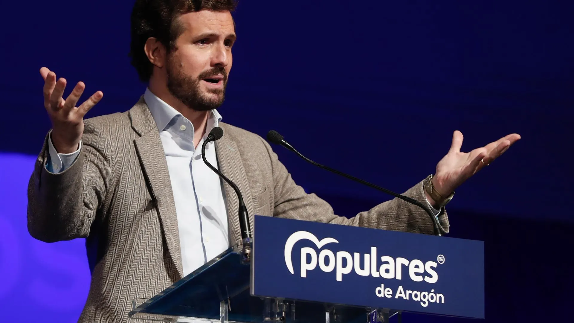 El presidente del PP, Pablo Casado