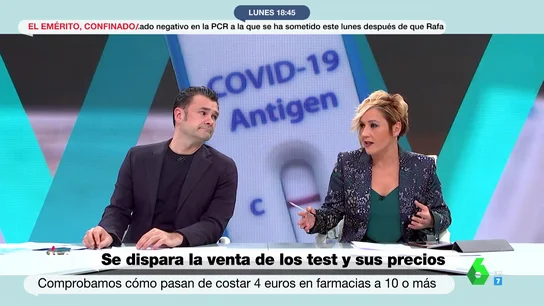 La indignación de Cristina Pardo ante el alza en el precio de los test de antígenos La indignación de Cristina Pardo ante el alza en el precio de los test de antígenos