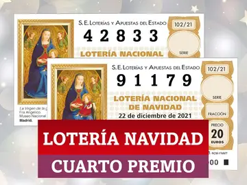 Cuartos premios de la Lotería de Navidad