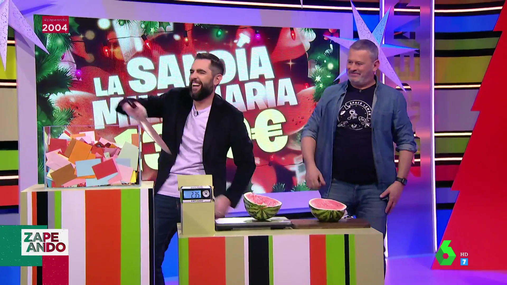 El 'pique' de un participante de la 'Sandía millonaria' con Dani Mateo: "¡Puñalada!"