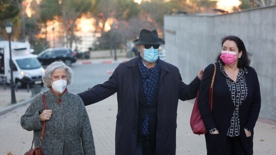 Resines, el pasado 14 de diciembre en el velatorio de Verónica Forqué.