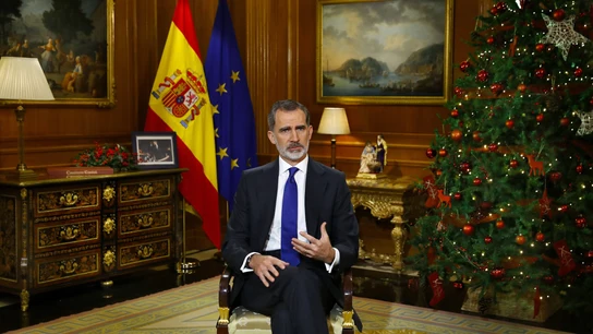 Felipe VI pronuncia este viernes su tradicional mensaje de Nochebuena, el octavo de su reinado. Felipe VI pronuncia este viernes su tradicional mensaje de Nochebuena, el octavo de su reinado.