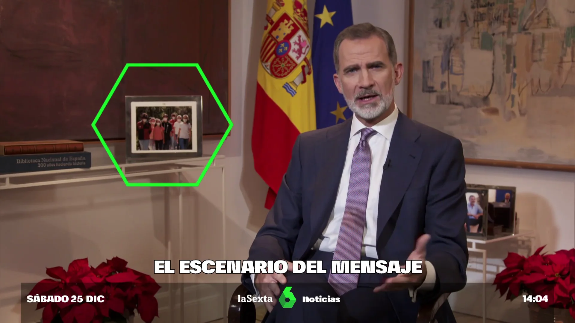 Lo que no se vio a simple vista del discurso del rey: un nuevo escenario, fotos más familiares, la Constitución y arte moderno