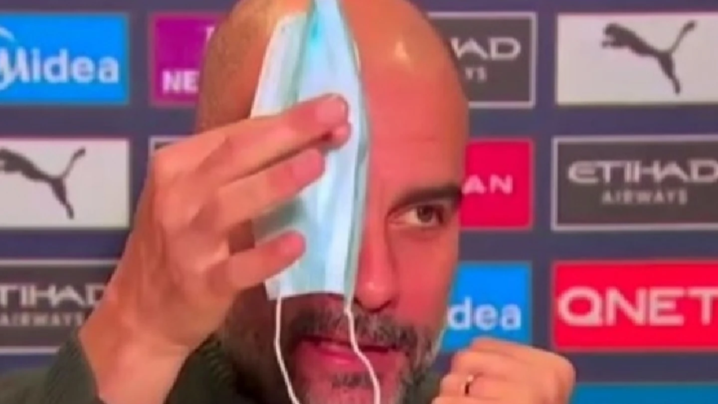 El reivindicativo discurso de Guardiola: "¡Nadie usa mascarilla!" El reivindicativo discurso de Guardiola: "¡Nadie usa mascarilla!"