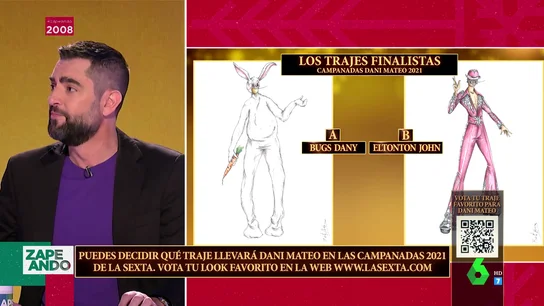 Dani Mateo, sobre el traje de ElTonton John: "Pepa lleva poniendo piedrecitas hasta las 3 de la mañana varias semanas" Dani Mateo, sobre el traje de ElTonton John: "Pepa lleva poniendo piedrecitas hasta las 3 de la mañana varias semanas"
