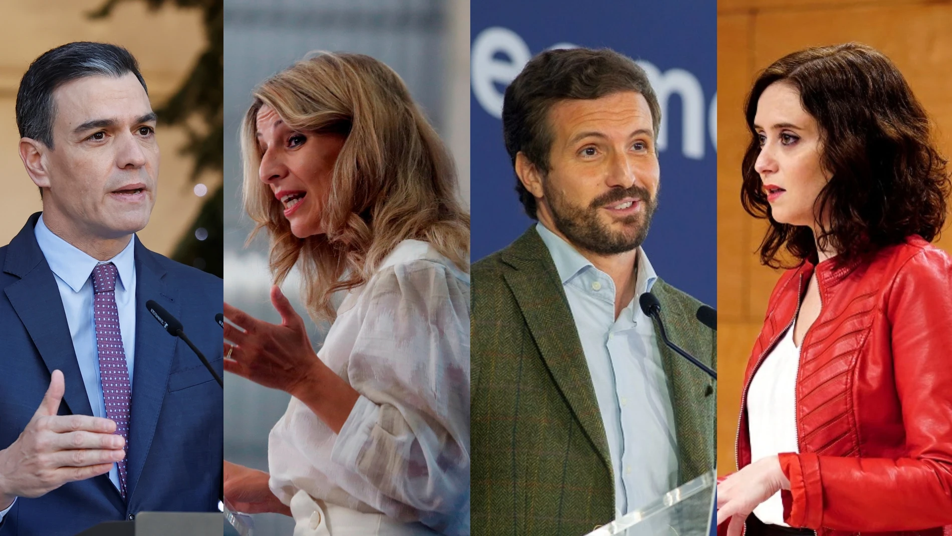 Pedro Sánchez, Pablo Casado, Yolanda Díaz, Isabel Díaz Ayuso... estos son los deseos de los políticos para 2022