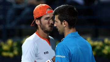 Feliciano López y Novak Djokovic