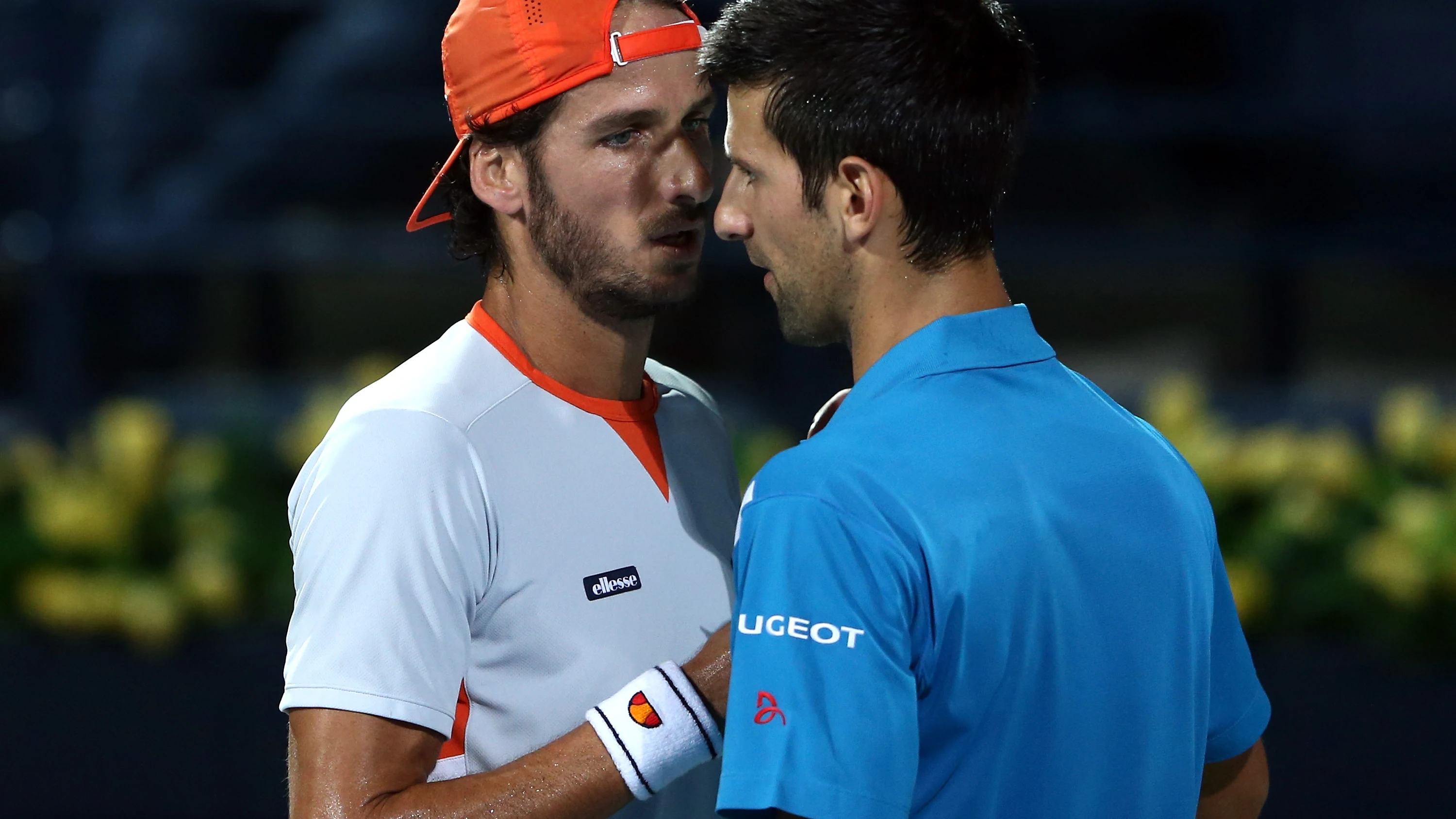 Feliciano López y Novak Djokovic