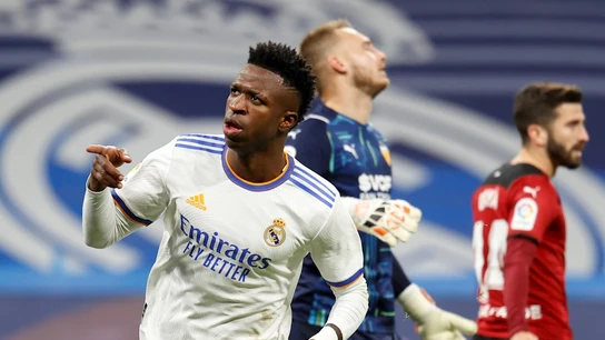Vinicius celebra un gol ante el Valencia Vinicius celebra un gol ante el Valencia