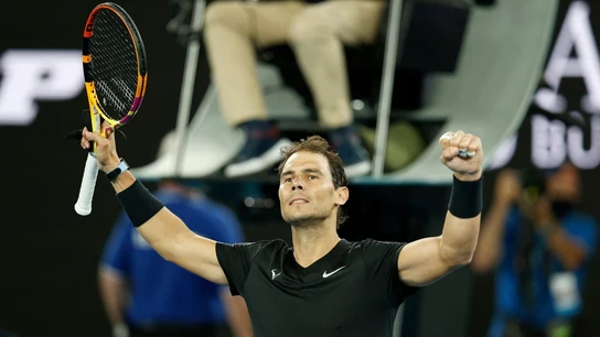 Rafa Nadal celebra una victoria Rafa Nadal celebra una victoria