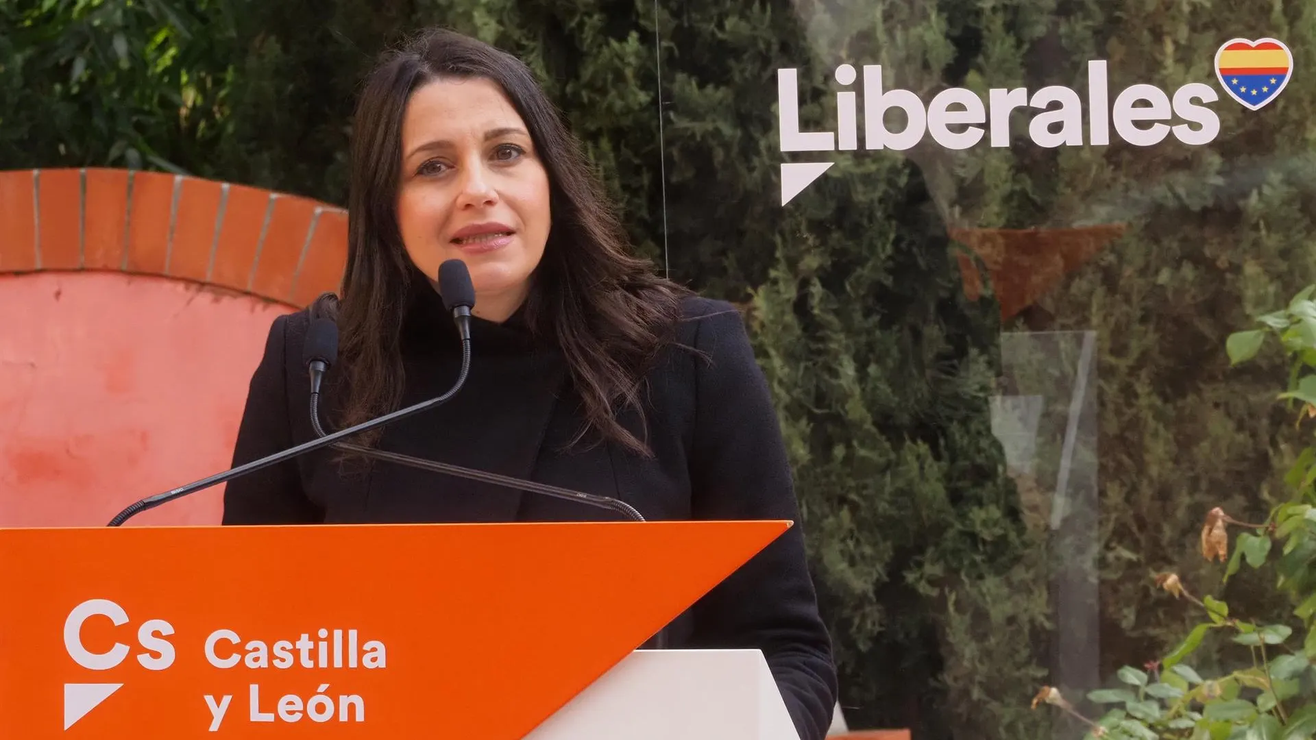 Inés Arrimadas, durante la presentación de la candidatura de Cs a las Cortes de Castilla y León