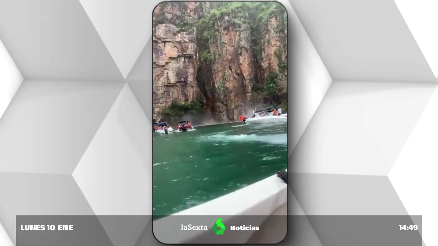 Ascienden a diez los muertos tras el desprendimiento de un acantilado sobre un lago en Brasil Ascienden a diez los muertos tras el desprendimiento de un acantilado sobre un lago en Brasil