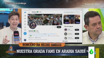 La reacción de Tomás Roncero cuando descubre en directo que su fan es seguidor de Messi