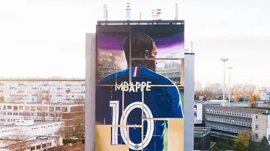 Mural de Kylian Mbappé en Bondy Mural de Kylian Mbappé en Bondy