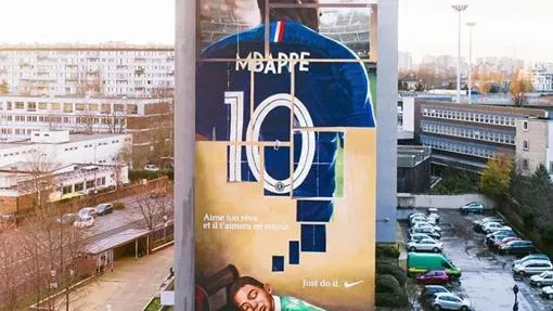 Mural de Kylian Mbappé en Bondy