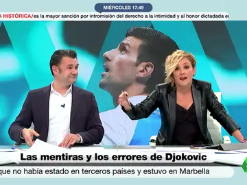 La reacción de Cristina Pardo a los presentadores australianos pillados llamando &quot;imbécil&quot; y &quot;mentiroso&quot; a Djokovic