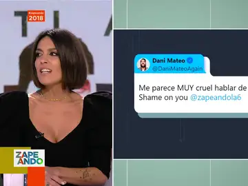 La reacción de Lorena Castell al descubrir el tuit de Dani Mateo comentando Zapeando mientras le sustituye como presentadora