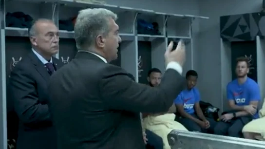 "Solo falta que empecemos a ganar": el 'motivador' discurso de Laporta a los jugadores del Barça tras la Supercopa "Solo falta que empecemos a ganar": el 'motivador' discurso de Laporta a los jugadores del Barça tras la Supercopa