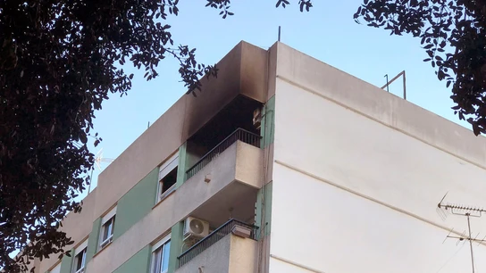 Vivienda en la que se ha registrado el incendio. Vivienda en la que se ha registrado el incendio.
