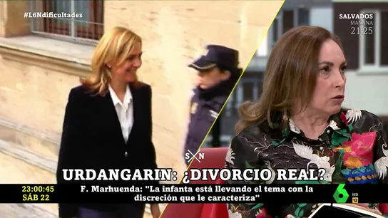 Angélica Rubio: "Un divorcio entre Urdangarin y la infanta Cristina beneficiaría a Felipe VI" Angélica Rubio: "Un divorcio entre Urdangarin y la infanta Cristina beneficiaría a Felipe VI"