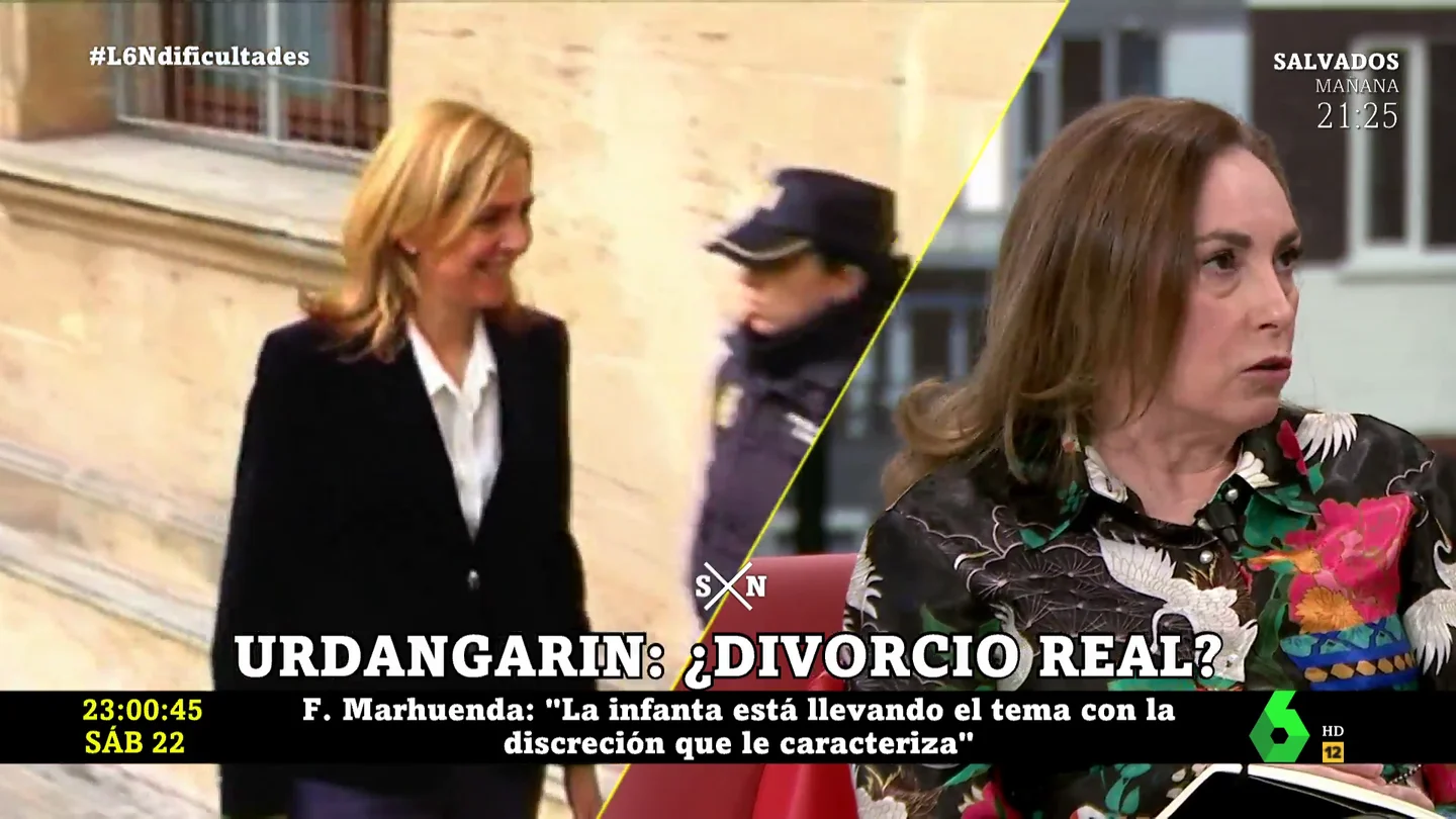 Angélica Rubio: "Un divorcio entre Urdangarin y la infanta Cristina beneficiaría a Felipe VI" Angélica Rubio: "Un divorcio entre Urdangarin y la infanta Cristina beneficiaría a Felipe VI"