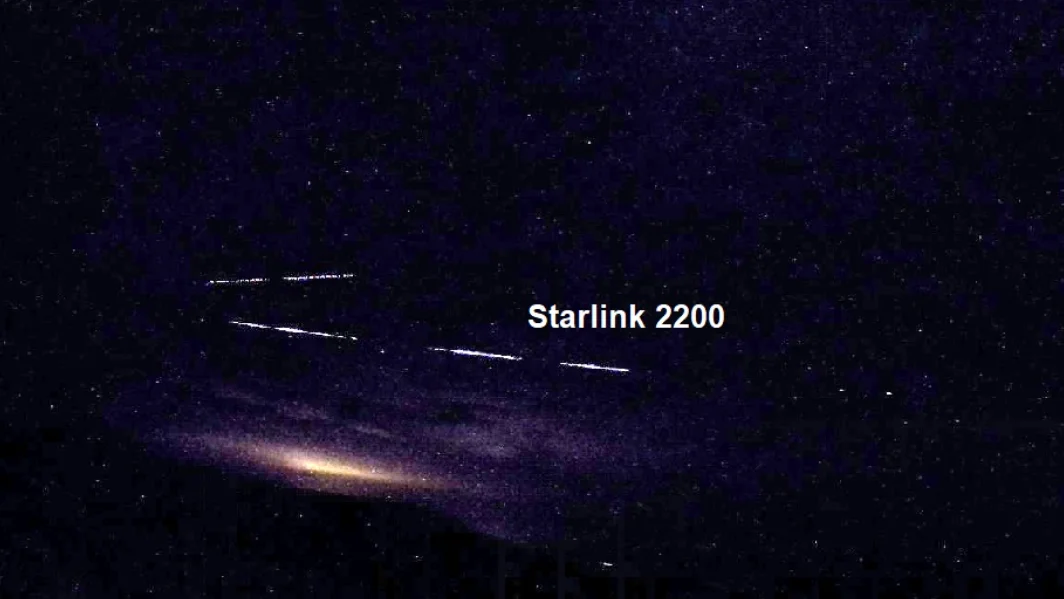 El Starlink 2200 desintegrándose sobre España