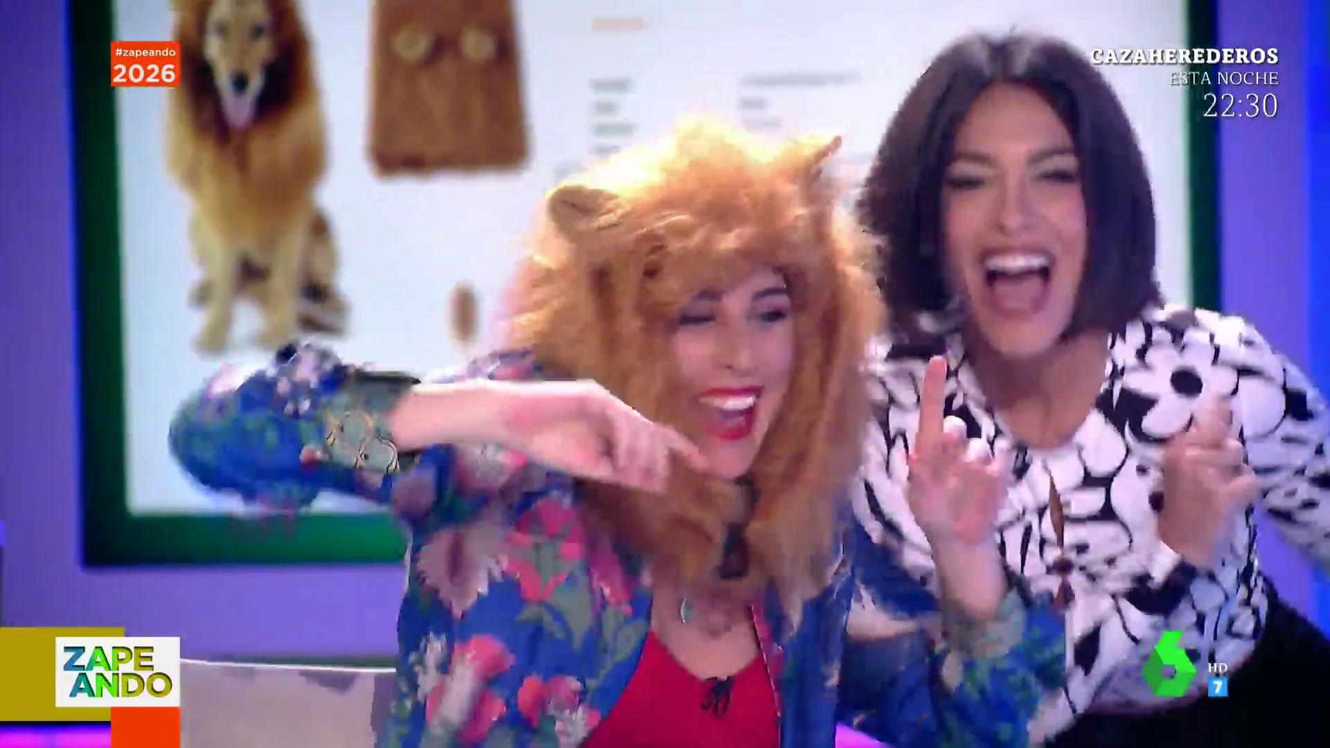 El momentazo en el que Valeria Ros se disfraza de leona: así baila y canta 'Voy a ser rey león' con Lorena Castell