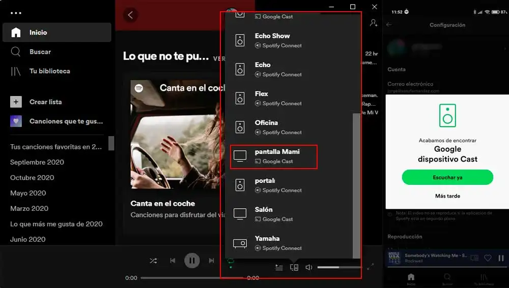 Selecciona el dispositivo en el que quieras reproducir Selecciona el dispositivo en el que quieras reproducir