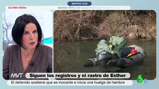 El análisis de Beatriz de Vicente sobre la huelga de hambre del detenido por la desaparición de Esther López: "Un inocente no deja de comer" El análisis de Beatriz de Vicente sobre la huelga de hambre del detenido por la desaparición de Esther López: "Un inocente no deja de comer"