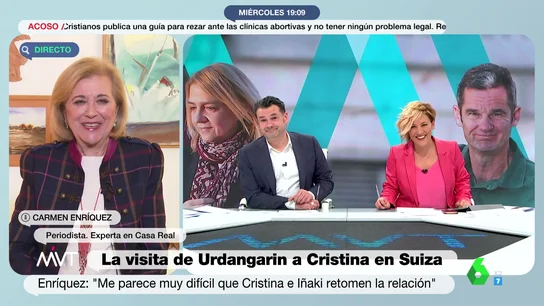 Cristina Pardo cree que la hija de la infanta Cristina "está en edad de quedarse feliz si la dejan sola en casa" Cristina Pardo cree que la hija de la infanta Cristina "está en edad de quedarse feliz si la dejan sola en casa"