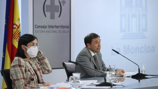 La ministra de Sanidad, Carolina Darias, junto al director general de Salud Digital y Sistemas de Información para el Ministerio de Sanidad. La ministra de Sanidad, Carolina Darias, junto al director general de Salud Digital y Sistemas de Información para el Ministerio de Sanidad.