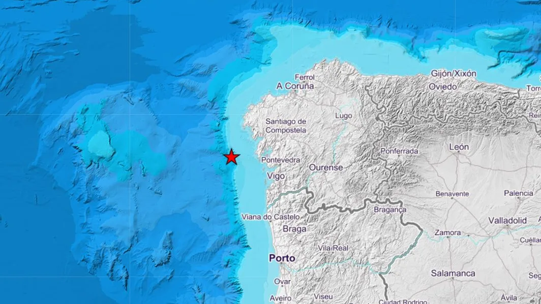 Un terremoto de magnitud 4,6 frente a la costa se siente en casi toda Galicia Un terremoto de magnitud 4,6 frente a la costa se siente en casi toda Galicia