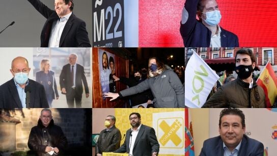 Los candidatos del PP, PSOE, Ciudadanos, Unida Podemos, Vox, Soria Ya, Por &Aacute;vila y Uni&oacute;n del Pueblo Leon&eacute;s