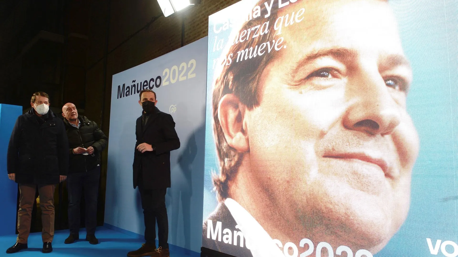 El candidato del Partido Popular a la presidencia de Castilla y León, Alfonso Fernández Mañueco, durante el acto de inicio de campaña que los populares han celebrado hoy jueves en Valladolid. 