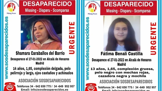 El cartel de la desaparición de Shamara y Fátima en Alcalá de Henares El cartel de la desaparición de Shamara y Fátima en Alcalá de Henares