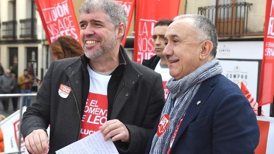 Los secretarios generales de CCOO y UGT, Unai Sordo y Pepe Álvarez. Los secretarios generales de CCOO y UGT, Unai Sordo y Pepe Álvarez.