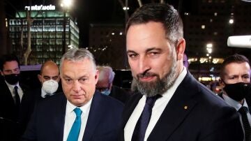 Abascal con el primer ministro de Hungría