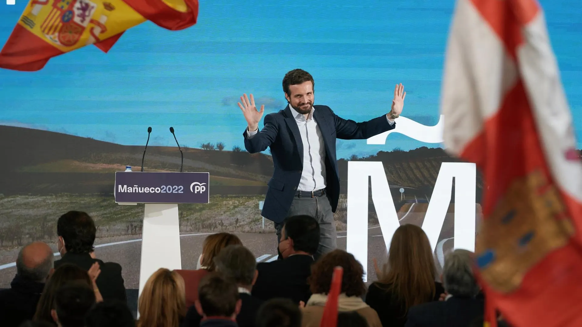 El presidente nacional del Partido Popular, Pablo Casado