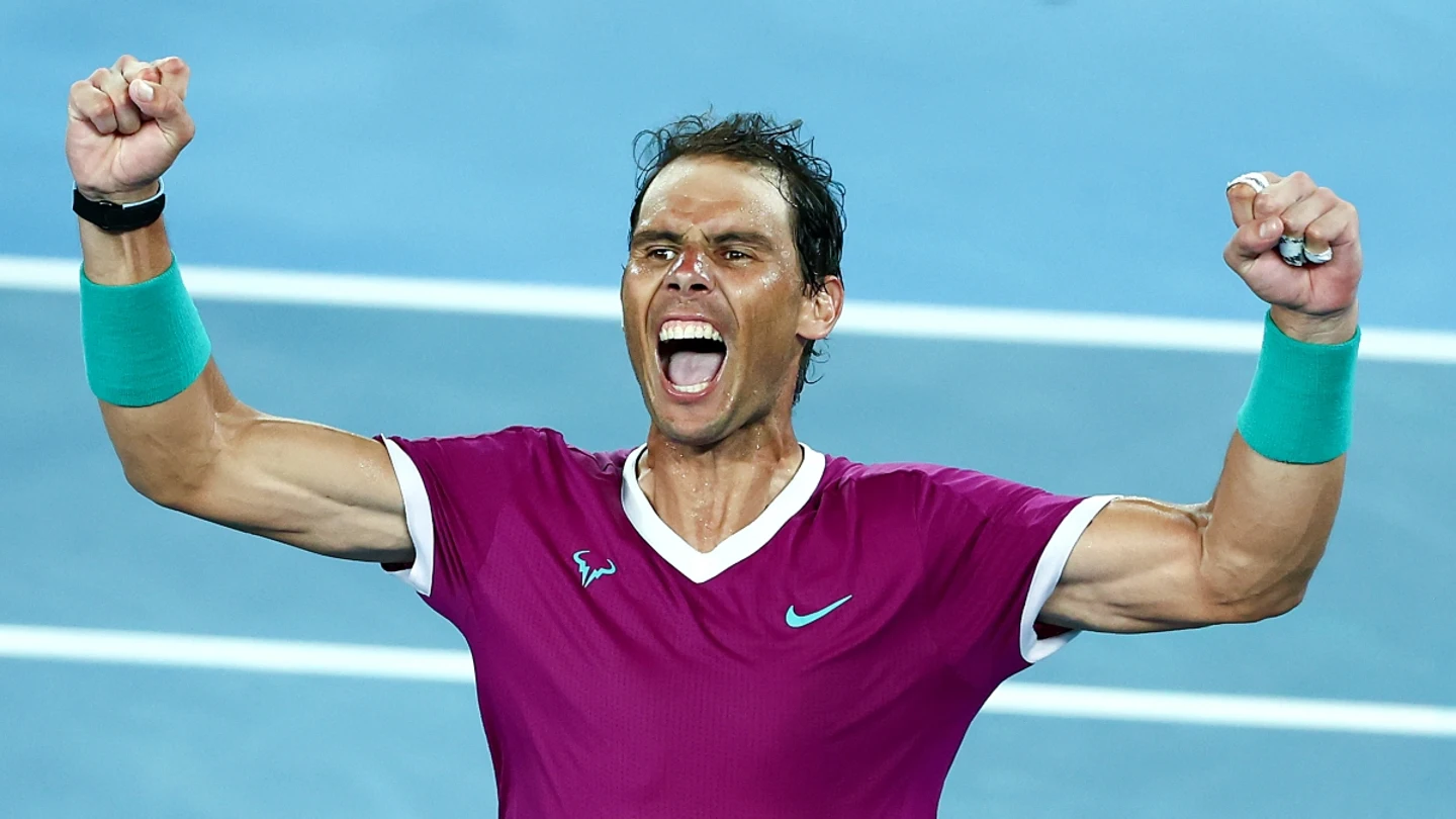 Nadal celebra un triunfo Nadal celebra un triunfo