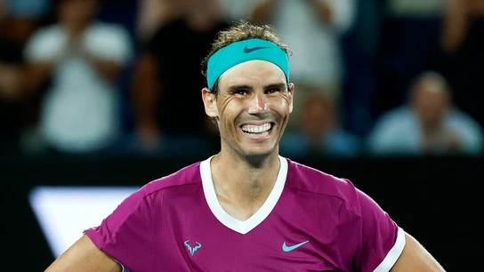 Nadal, sonriente Nadal, sonriente