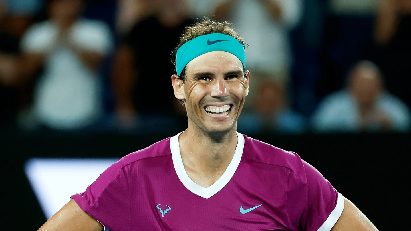 Nadal, sonriente Nadal, sonriente