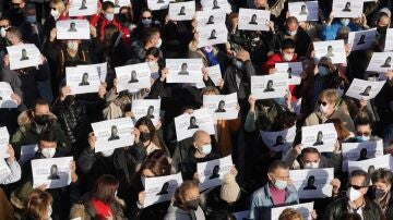 Concentración en Traspinedo (Valladolid) en apoyo a la familia de Esther López