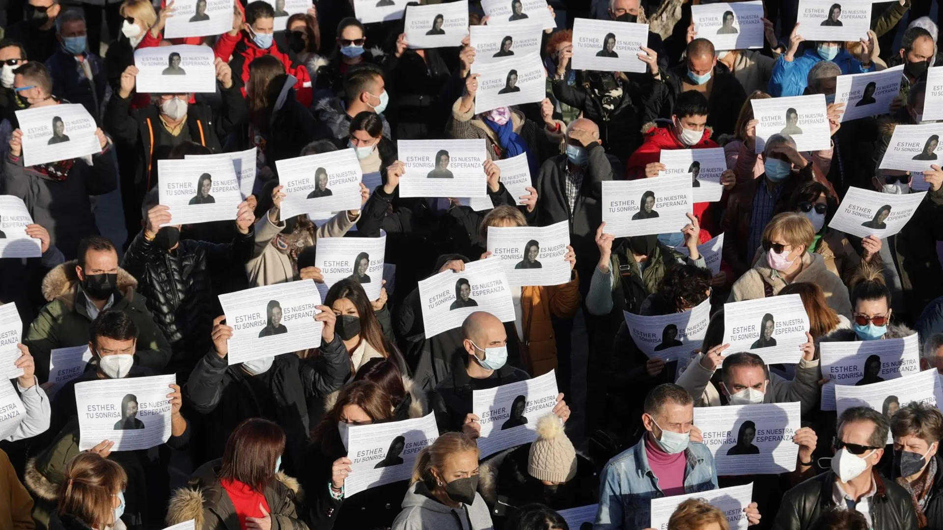 Concentración en Traspinedo (Valladolid) en apoyo a la familia de Esther López