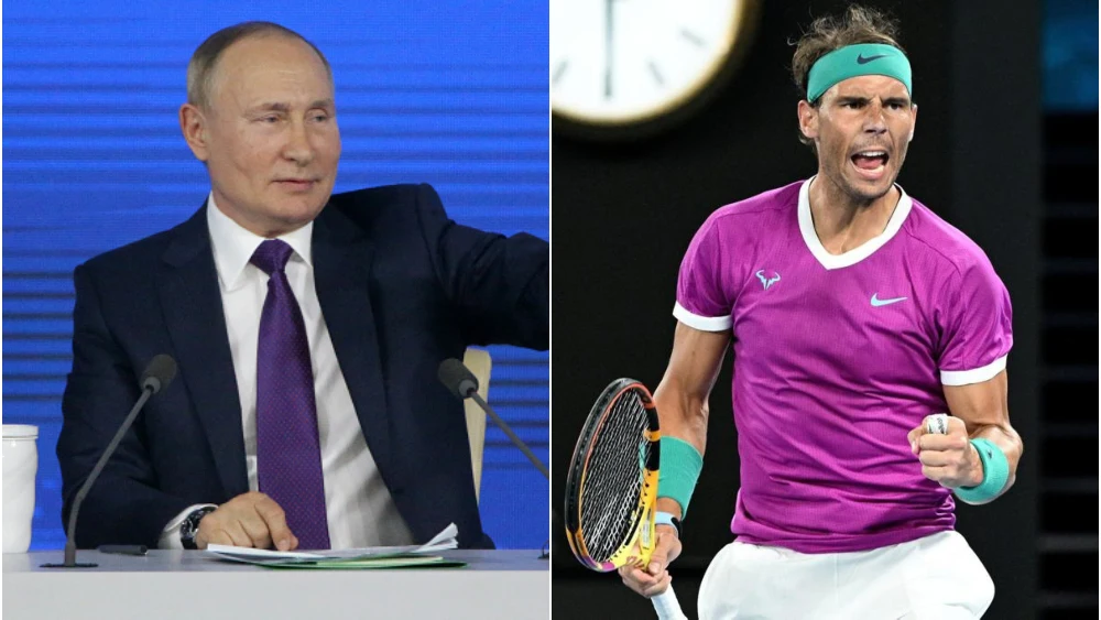 Vladimir Putin y Rafa Nadal