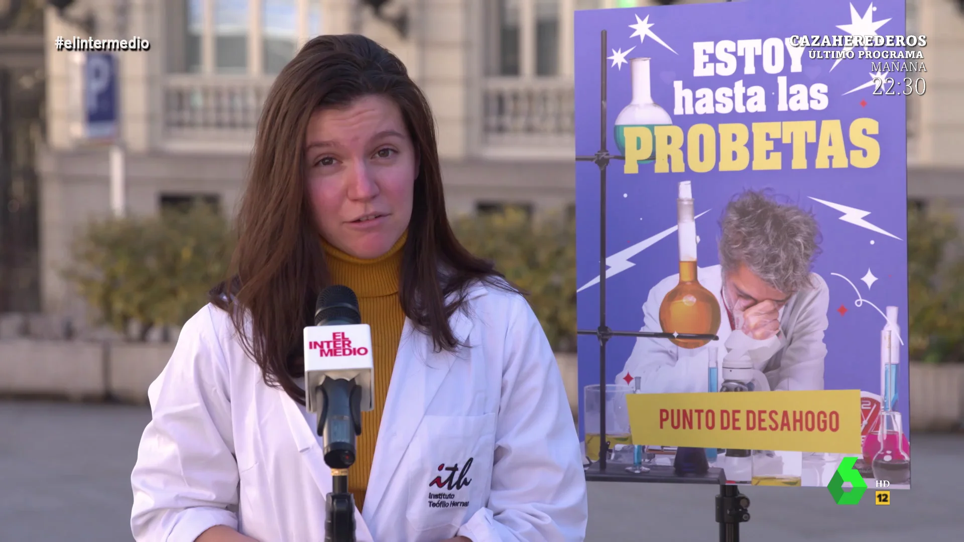  'Estoy hasta las probetas'