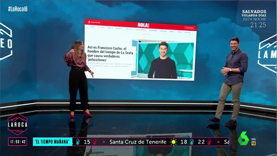 Francisco Cacho, el presentador viral del Tiempo en laSexta que causa "verdaderos anticiclones": "Mi madre está escandalizada" Francisco Cacho, el presentador viral del Tiempo en laSexta que causa "verdaderos anticiclones": "Mi madre está escandalizada"
