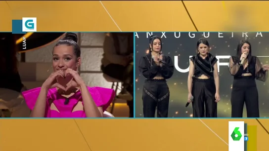 El bonito mensaje de Tanxugueiras en una conexión en directo con Chanel: "Que pare ya el odio, ni ella ni nosotras nos lo merecemos" El bonito mensaje de Tanxugueiras en una conexión en directo con Chanel: "Que pare ya el odio, ni ella ni nosotras nos lo merecemos"