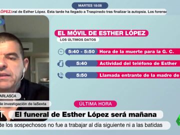 Un margen 10 minutos tras la última actividad del móvil de Esther: la franja en la que la Guardia Civil sitúa su muerte