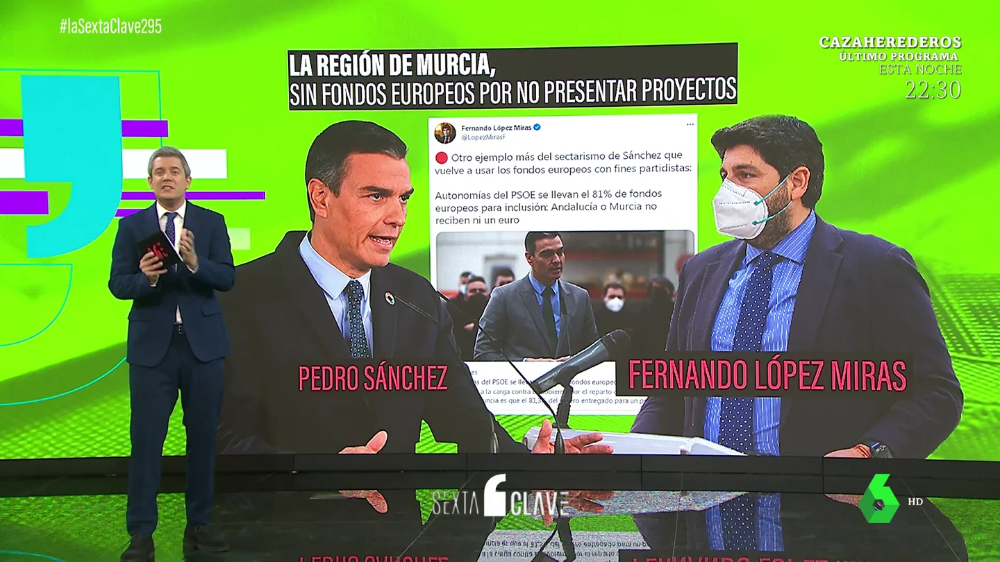 Murcia carga contra el Gobierno por no recibir unos fondos para los que no presentó ningún proyecto Murcia carga contra el Gobierno por no recibir unos fondos para los que no presentó ningún proyecto